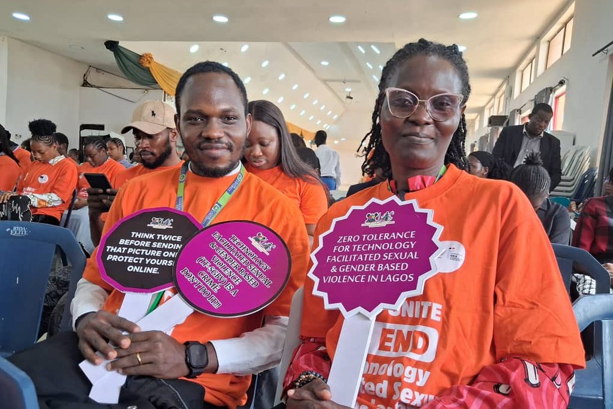 Caleb University representatives at the Lagos TFSGBV advocacy event.